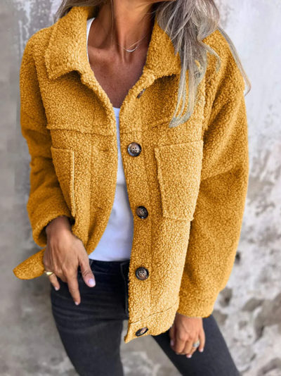 Mara - Damenjacke mit Felltextur