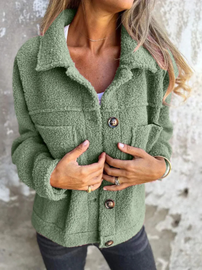 Mara - Damenjacke mit Felltextur