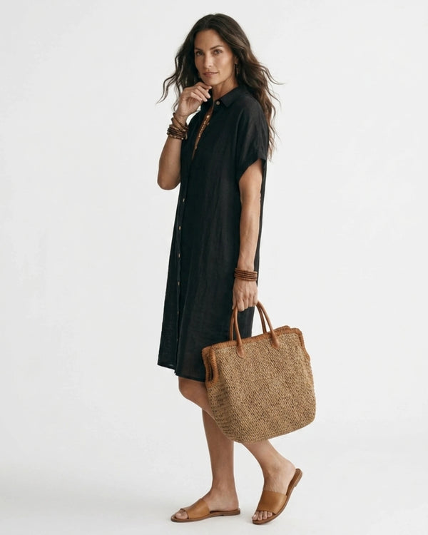 Alexa - Midi-Hemdkleid mit Knopfleiste